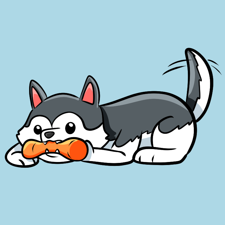 Huskies and Hand Grenades
Cartoon Husky
Squeaker
Squeaky toy