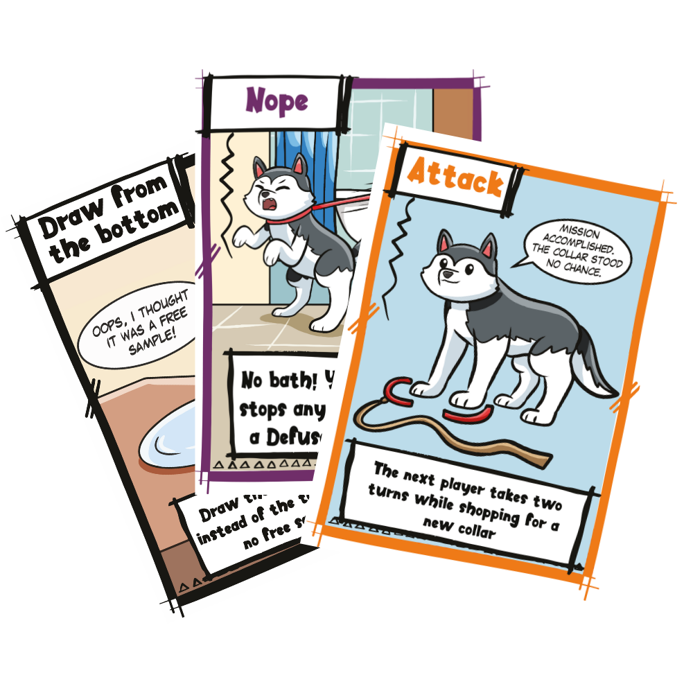 Huskies and Hand Grenades
Example Cards